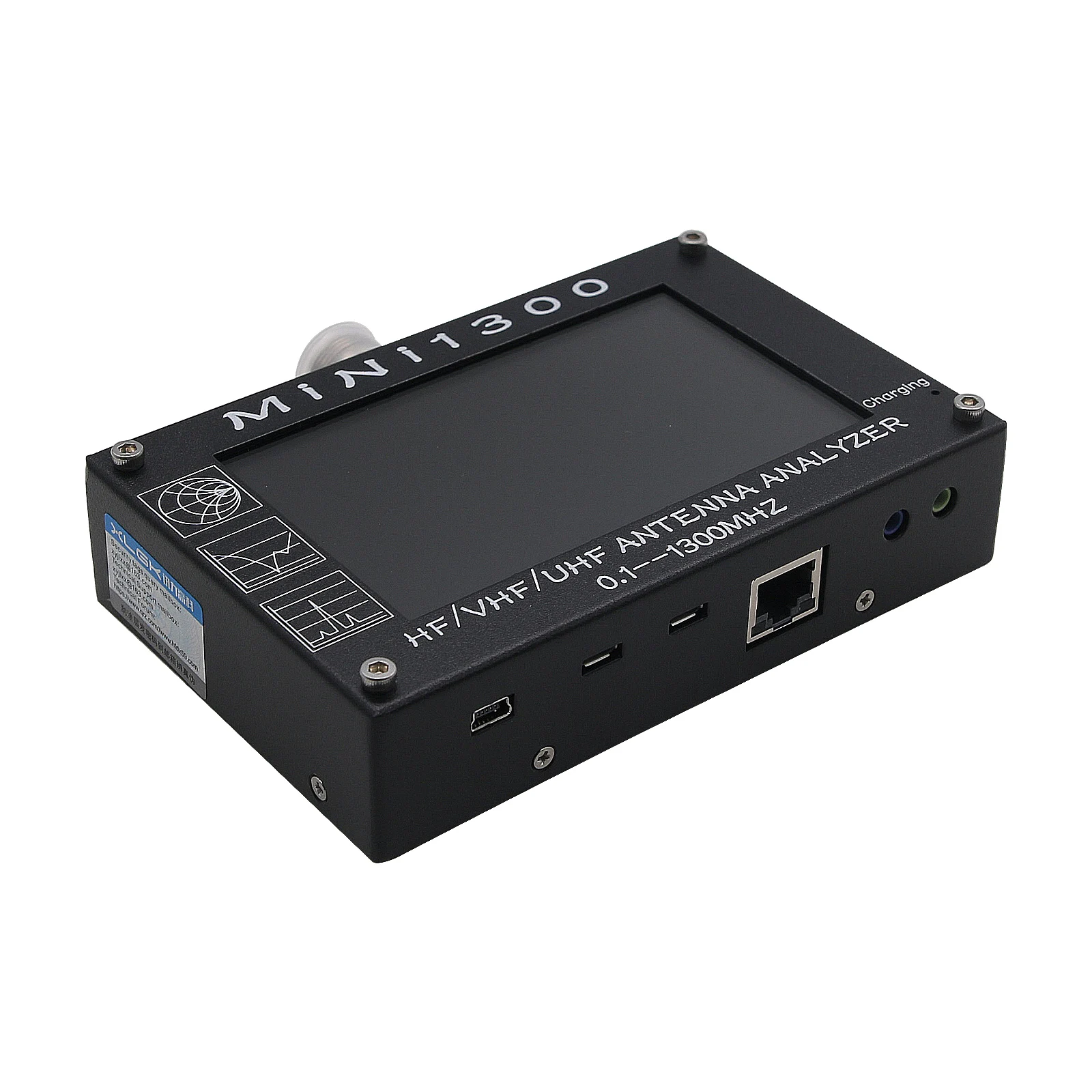 TZT Mini 1300 HF/VHF/UHF антенный анализатор 0,1-1300 МГц с 4," TFT lcd сенсорным экраном