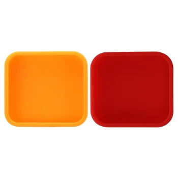 

2Pcs Silica Gel Lens Cap Cover Action Camera Accessories for GoPro Hero 5, Orange with Red