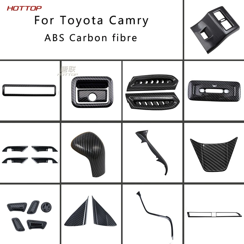 

Steering wheel handle cover for Toyota Camry 2018 2019 Interior carbon texture Cover Car SUV Styling Decoration B Model