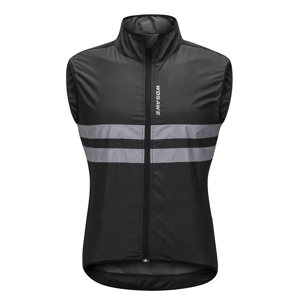 Мотоциклетный Hi-Vest Riding светоотражающий Hi-Vis жилет мужской Байкер Rider предотвращает куртки - Цвет: BK