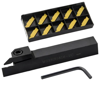 

MGEHR1616-1.5/2/2.5/3/4 External Grooving Tool Holder MGMN Carbide Inserts Straight Shank Turning Tool Bar for Lathe