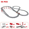 56pcs train track
