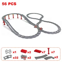 Rail Transport Big Size Building Blocks Creative Track Accessories Assemble Toys For Children Bricks Compatible City Train Set 2