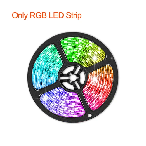 Only RGB Led Strip Цветная(RGB) Светодиодные ленты неоновый свет WS2811 5050 гибкая светодиодная лента светодиодный свет полосы 12V Bluetooth контроллер+ адаптер рождественские огни - Испускаемый цвет: Only RGB Led Strip