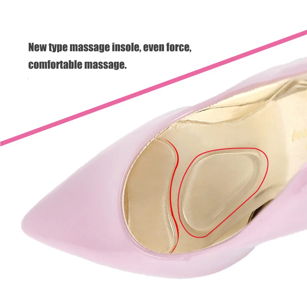 1 пара, уход за ногами, 3/4, гелевые стельки для поддержки стопы на высоком каблуке с нескользящей клейкой гелевой накладкой для ног для комфорта и повседневной носки
