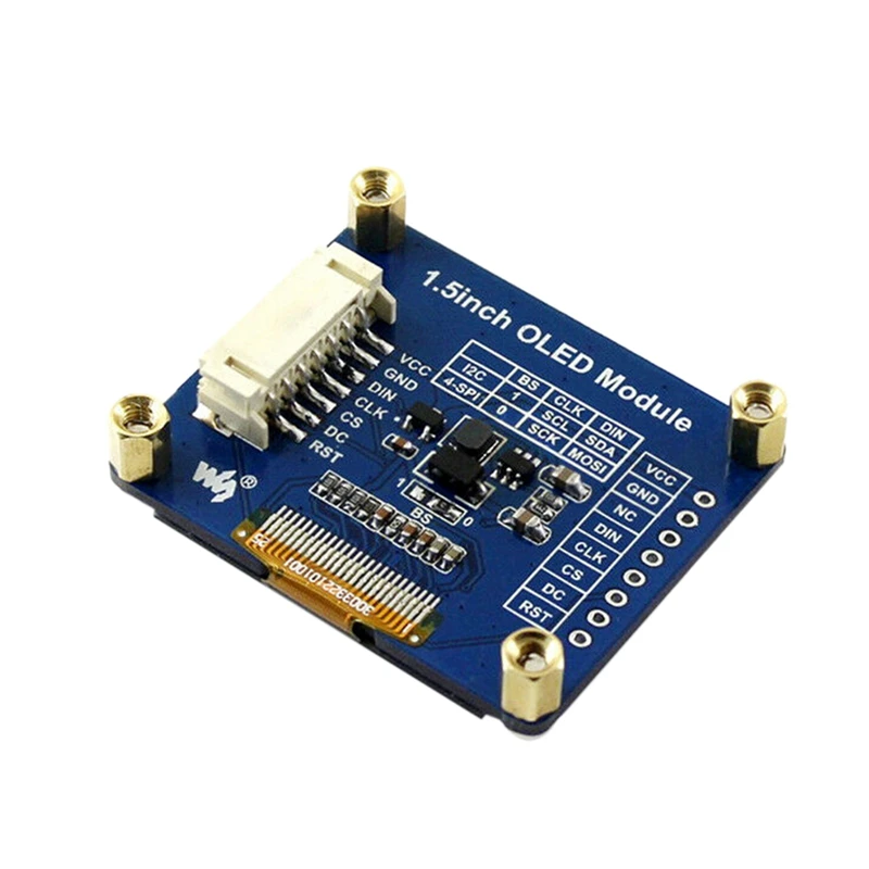 Waveshare 1,5 дюйма OLED Дисплей модуль 128X128 16 бит серый уровень SPI/I2C Интерфейс SPI/I2C Интерфейс для Raspberry PI