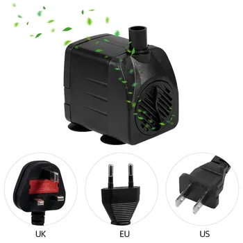 

New 1.1-1.5 M 10/15w Ultra-quiet Led Water Pump 12 Led Light Fountain For Aquarium Aquarium Air Pump Aquarium Accessories