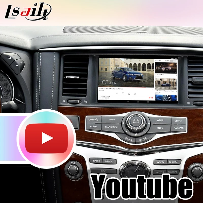 Android 7,1 gps навигация видео интерфейс Поддержка Встроенный CarPlay/Android авто для Infiniti- QX80 QX60 QX56 по Lsailt