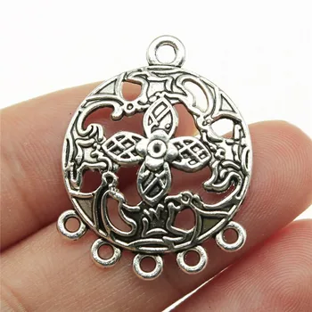 

WYSIWYG 6pcs 28x23mm Porous Earring Connector DIY Handmade Jewelry Findings Earring Connector Charms