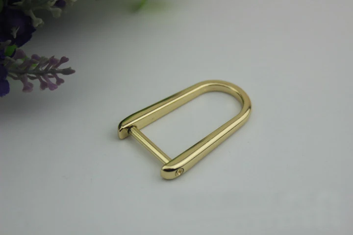 Light gold BDTHOOO, 10 шт./лот, съемный u-образный металлический винт, пряжка для кожаной сумочки, кошелек, ремень, D кольцо, сделай сам, сумка, ручка, аксессуары - Цвет: Light gold