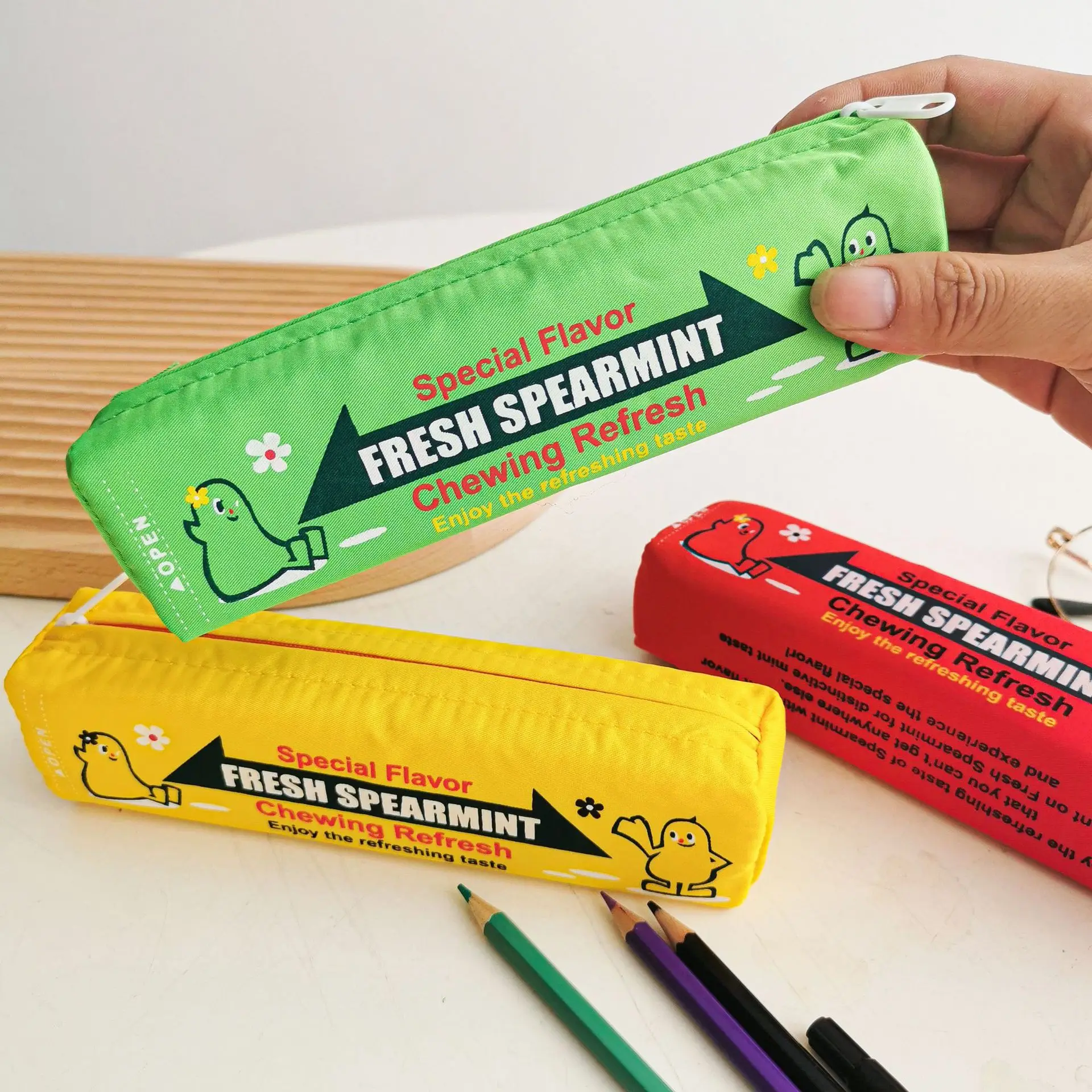 Creative Cartoon Snacks Pencil Case Multicolor Storage Bag Student