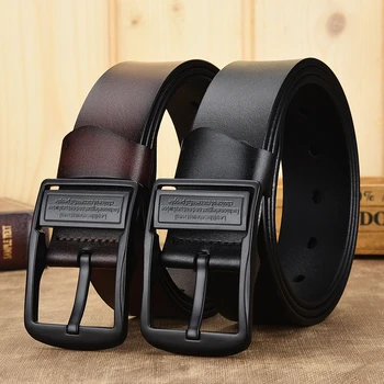 

High Quality Leather Belt Men Male Genuine Leather Belt Strap 2020 Luxury Pin Buckle Belts for Men Cummerbunds Ceinture Homme