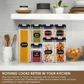 

Collecting Tank 7 Pcs Set Home Container Grain Food Storage Container Set Moisture Proof PP Collection Rice Sortable Tight