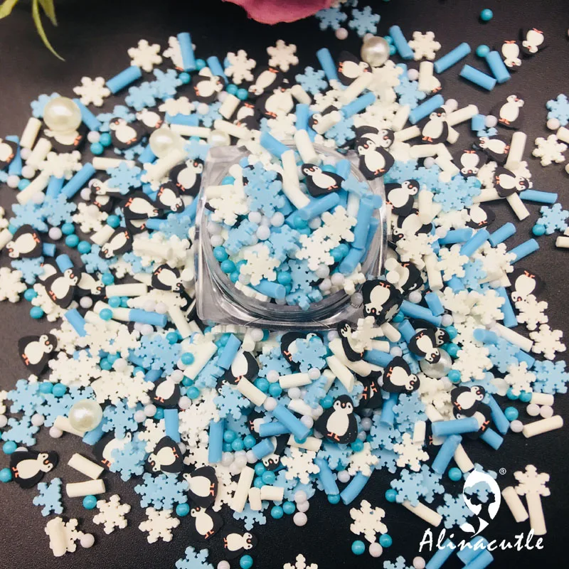 20g Mix Shakers Christmas Halloween Flower Fish Bow Resin DIY Supplies Nails Art Polymer Soft Clay DIY Sequins Scrapbook