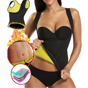 

Women Shapewear Weight Loss Neoprene Sauna Sweat Waist Trainer Corset Tank Top Vest Sport Workout Slimming Fitness Body Shaper