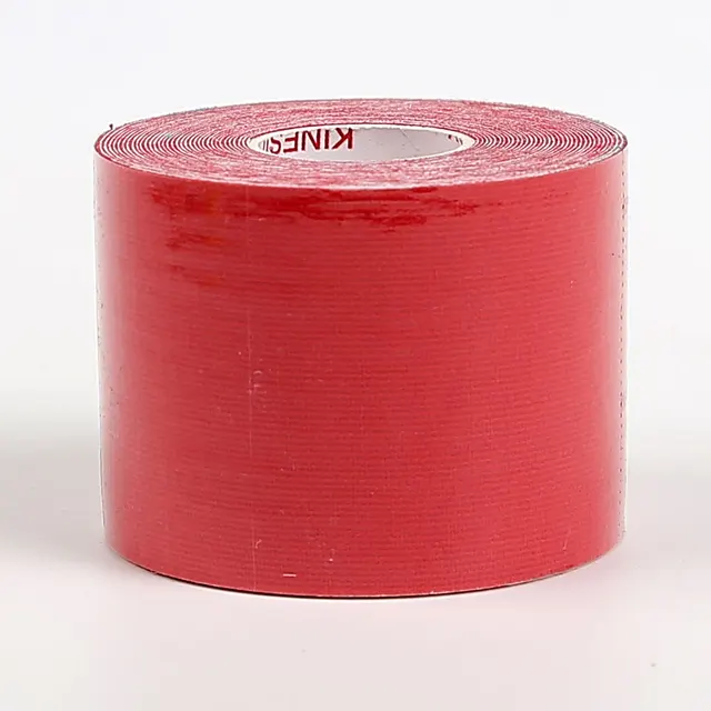 15 Colours Kinesiology Athletic Tape Recovery Sports Cotton Elastic Adhesive Strain Injury Fitness Run Knee Muscle Pain Relief red