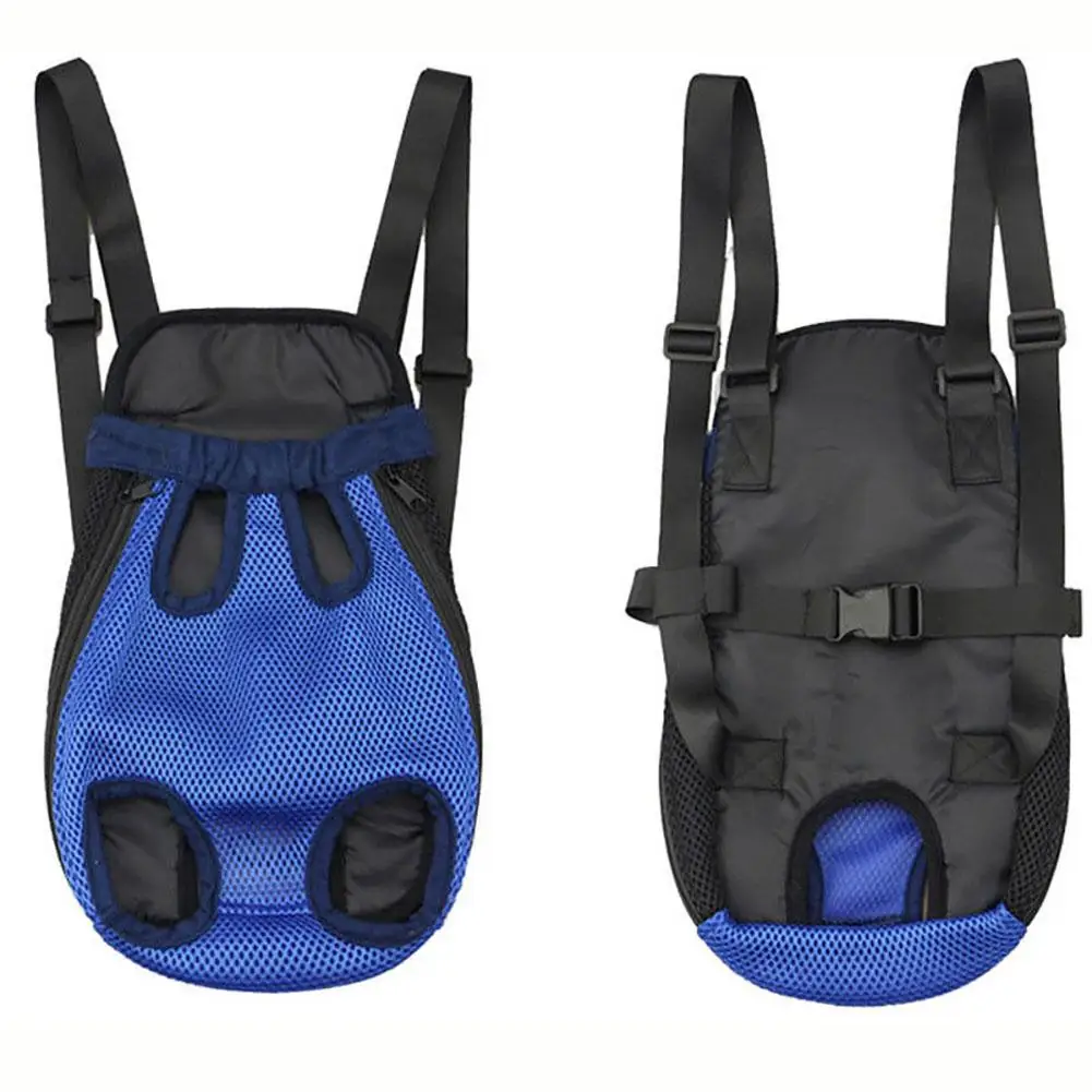 None Pet Dog Mesh Pouch Bag Puppy Sling Out Backpack Shoulder Front/Back Net Carrier