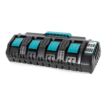 

DC18SF 4-Port 14.4V-18V Charger Replacement for Makita Lithium Batteries BL1830 BL1840 BL1850 BL1860 BL1815 BL1430