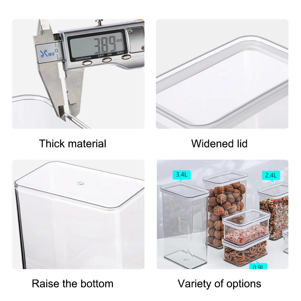 Kitchen Cabinet Hanging Grain Storage Box Wall-mounted Food Storage Cans  Food Storage Container Refrigerator Sliding Sealed Jar - AliExpress