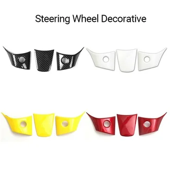 

3pcs Set Car Steers Wheel Decorative Sticker For Tesla Model 3 2017- 2019 Automotive Interior Stickers Styling Car Stickers