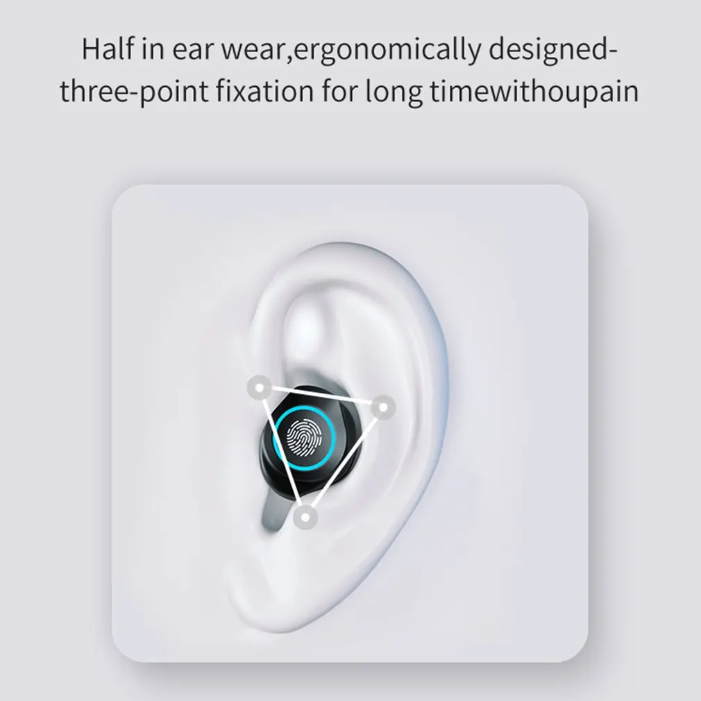 M17 Wireless Headsets LED 3 Screen Digital Display Noise Reduction Sports Headsets 9D Stereo Hifi Bass Touch With Mic