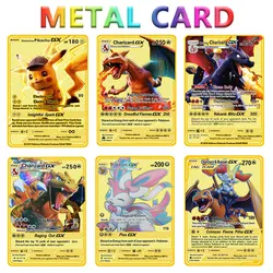 Carte de combat Pokemon en métal, Bikachu GX Trainer, jeu en édition limitée, cartes de Collection, Pokemon, anglais 