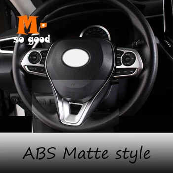 

2019 2020 for Toyota RAV4 Car ABS Matte Steering Wheel Button Frame Sticker Cover Trim Auto Interior Styling Accessories 3pcs
