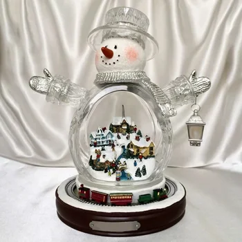 

New Hot Paintings-Wonderland Express-Masterpiece Edition Crystal Snowman Figurines USJ99