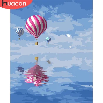 

HUACAN DIY Pictures By Number Balloon Kits Drawing On Canvas Painting By Numbers Landscape Hand Painted Picture Gift Home Decor