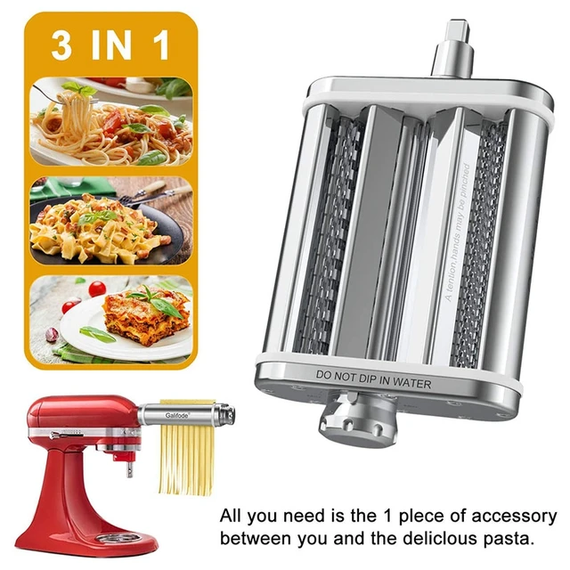 Galifode 3 1 -Ben Rozsdamentes Acél Tészta -Készítmény A Kitchenaid Állványkeverőkhöz, Tésztahengerekhez, Spagetti Vágóhoz - Image 4