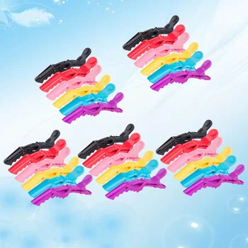 

30pcs Hairdressing Clips Crocodile Clips Sectioning Clips Styling Accessories for Home Barber Shop 5pcs for Each Color(Mixed Col