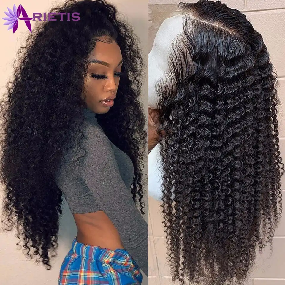 360 Lace Frontal Wig 150 180 Density Brazilian Kinky Curly Human Hair Wigs Pre Plucked With Baby Hair Curly Lace Front Wig Human Hair Lace Wigs Aliexpress