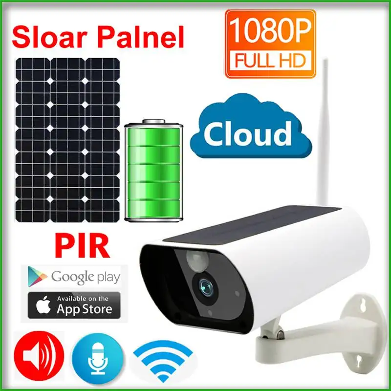 

Baby Sleeping Monitors Solar Panel Battery 1080P IP Camera Wifi Wireless Security Waterproof Full HD Surveillance PIR Detection