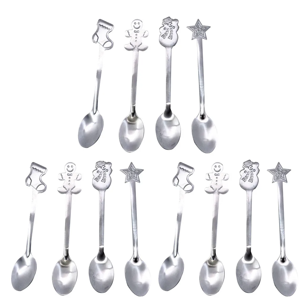 

12 Pack Creative Christmas Coffee Spoon Christmas Stirring Spoon Tea Spoon
