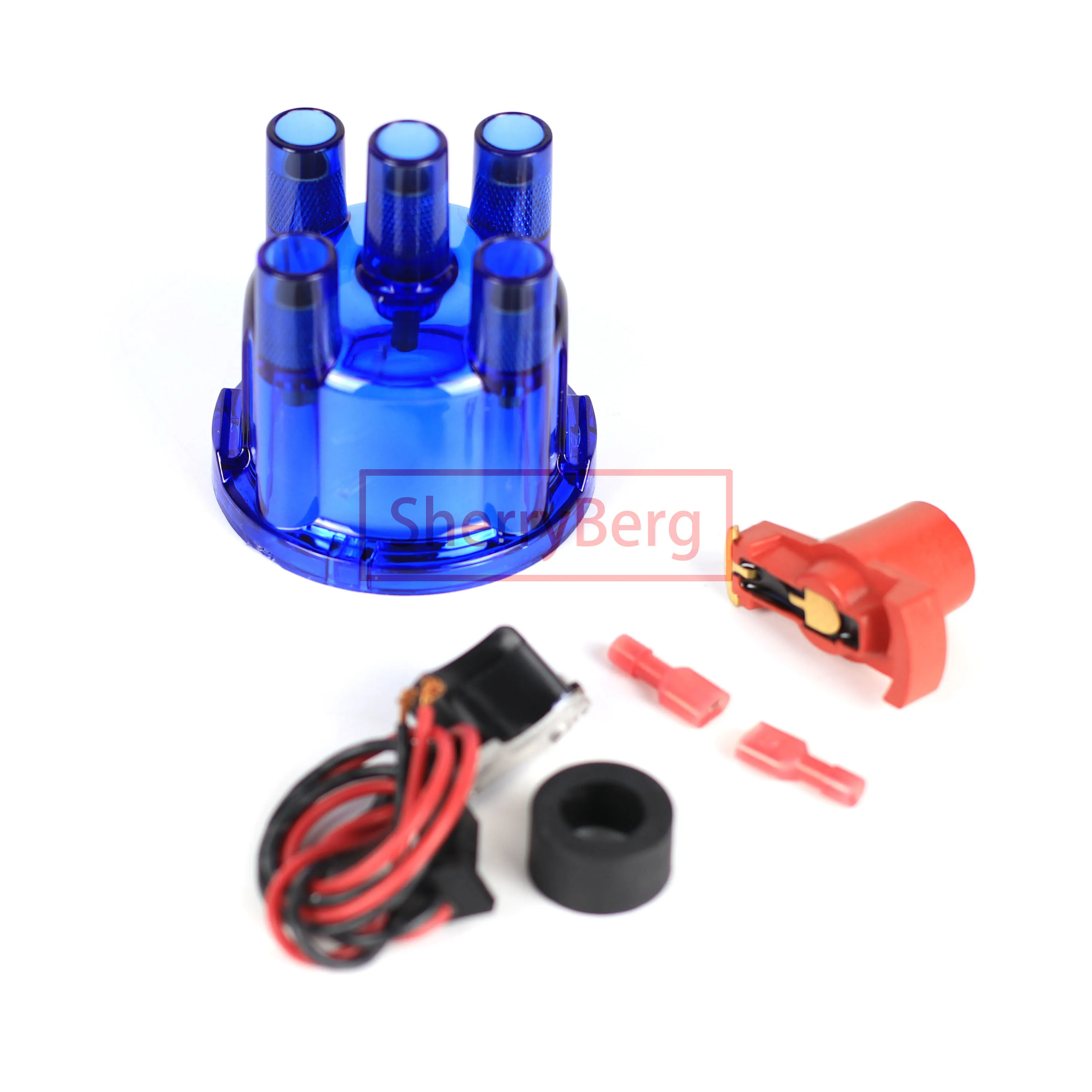 SherryBerg Distributor Cap + Rotor + Electronic Ignition Kit for Bosch JFU4 Distributor 1 kit Right Hand FOR VW Choose Color