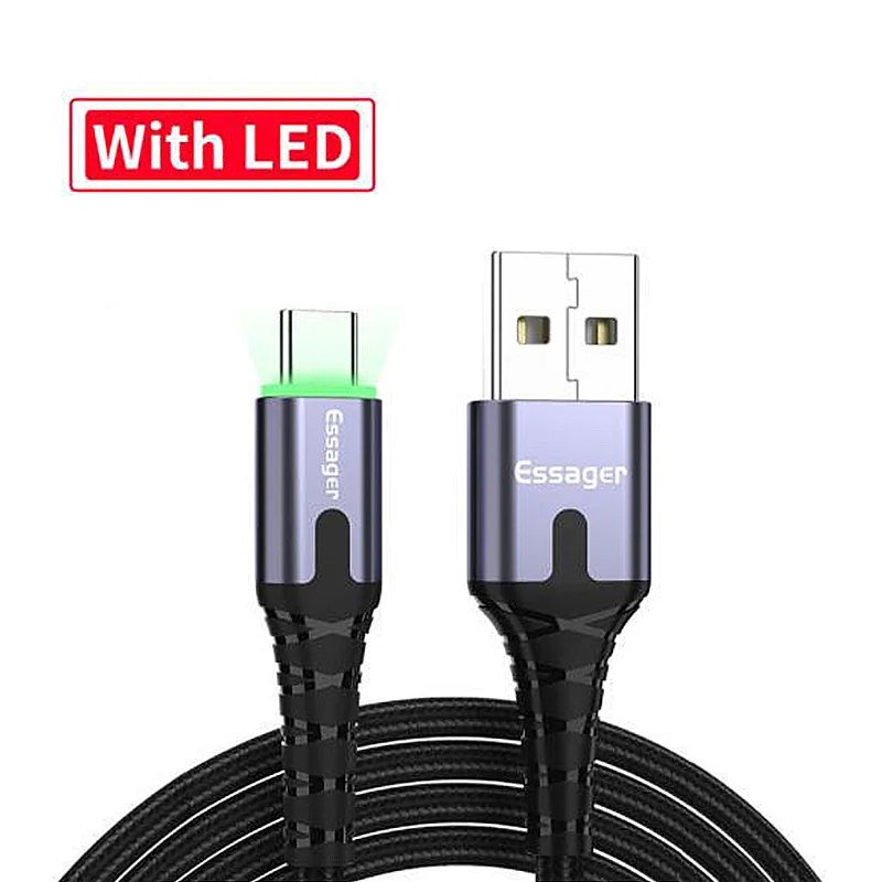 Essager type-c 2.4A USB кабель для type-c зарядная зарядка магнитное зарядное устройство type-c USB для samsung S9 S8 One plus 6t Xiaomi huawei
