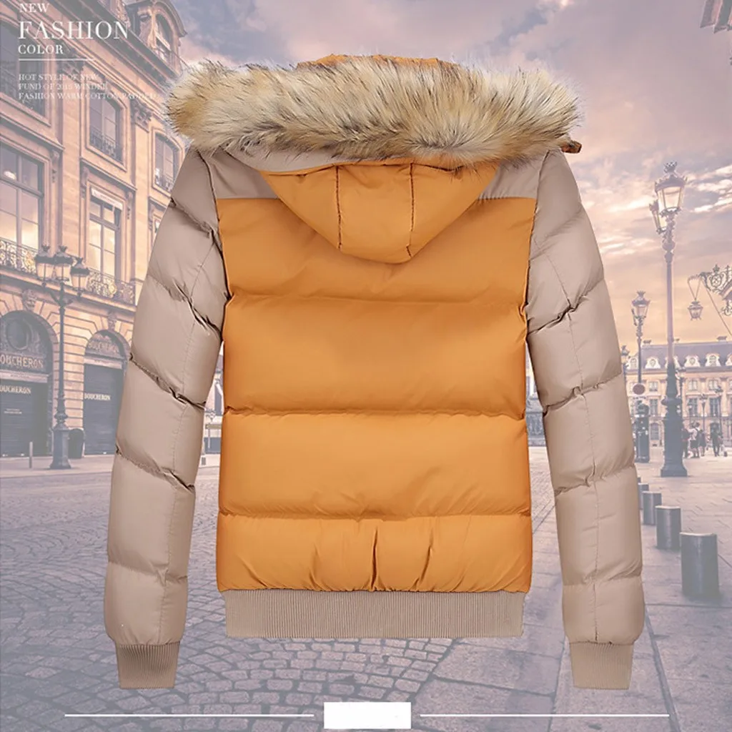 Мужская зимняя теплая куртка на молнии, повседневный спортивный костюм, casaco, парка с длинными рукавами в стиле пэчворк, верхняя одежда, пальто, курка, мужская одежда