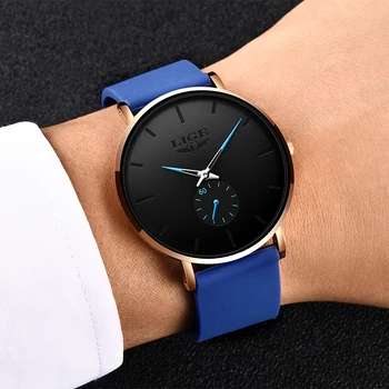 

Reloj Hombre Silicone New Mens Watches LIGE Top Brand Luxury Casual Fashion Watch Men Waterproof Quartz Watch Relogio Masculino