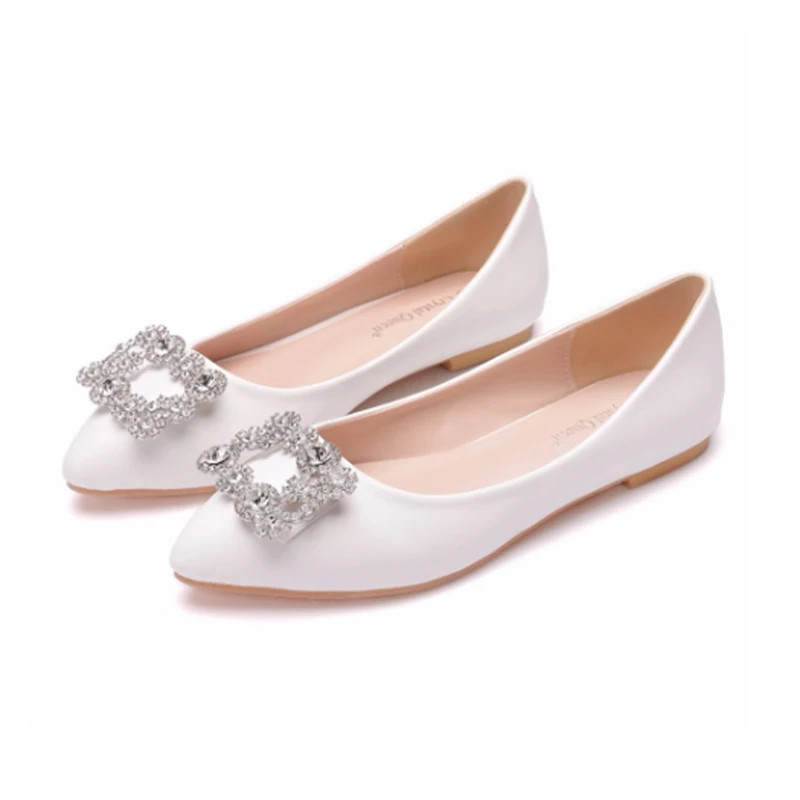 Women flat shoes women casual shoes women wedding shoes little white shoes women buckle rhinestone flat shoes women shoes Women flat shoes women casual shoes women wedding shoes little white shoes women buckle rhinestone flat shoes women shoes