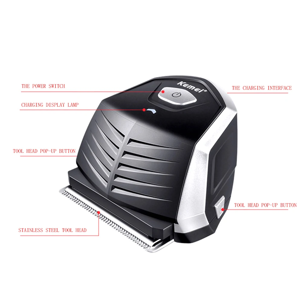 1 шт. Kemei KM-6032 Новая электрическая машинка для стрижки волос Бритва может быть промыта головы электрическая машинка для стрижки волос европейский стандартный адаптер