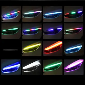 

2pc Colorful Flowing Water Turn Light With Dismantleable Daytime Running Light Led Streamer Ultra-Thin Ultra-Bright Retrofit