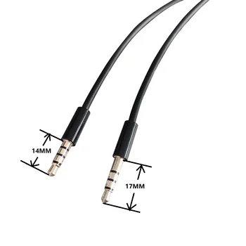 

1.5m 5ft 4Poles 3.5mm Jack Audio Cable Male To Male Car Aux Cable For Mobile Phone 14mm port to 17mm long tip