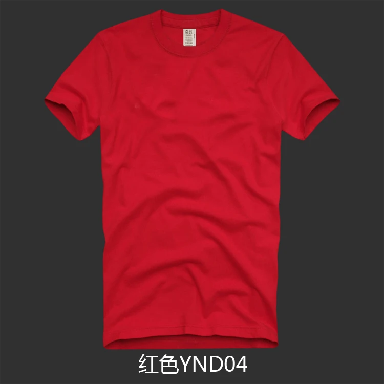 Футболка мужская одноцветная хлопок размера плюс 4XL 5XL уличная groot ajax body jokerr harajuku afs hollistic мужская футболка - Цвет: Red YND104
