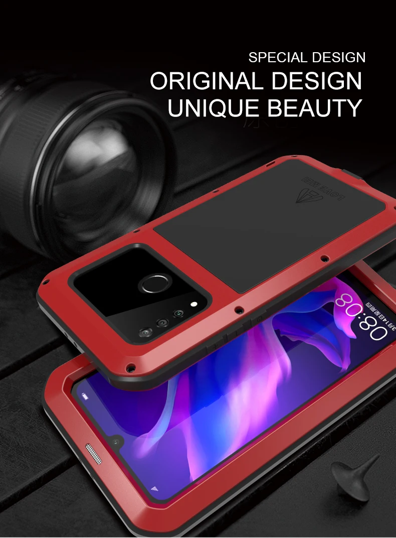 Алюминиевый металлический водонепроницаемый панцири чехол для huawei P30 Pro P30 Lite P30 противоударный Полный Корпус с Gorrila стеклянной крышкой