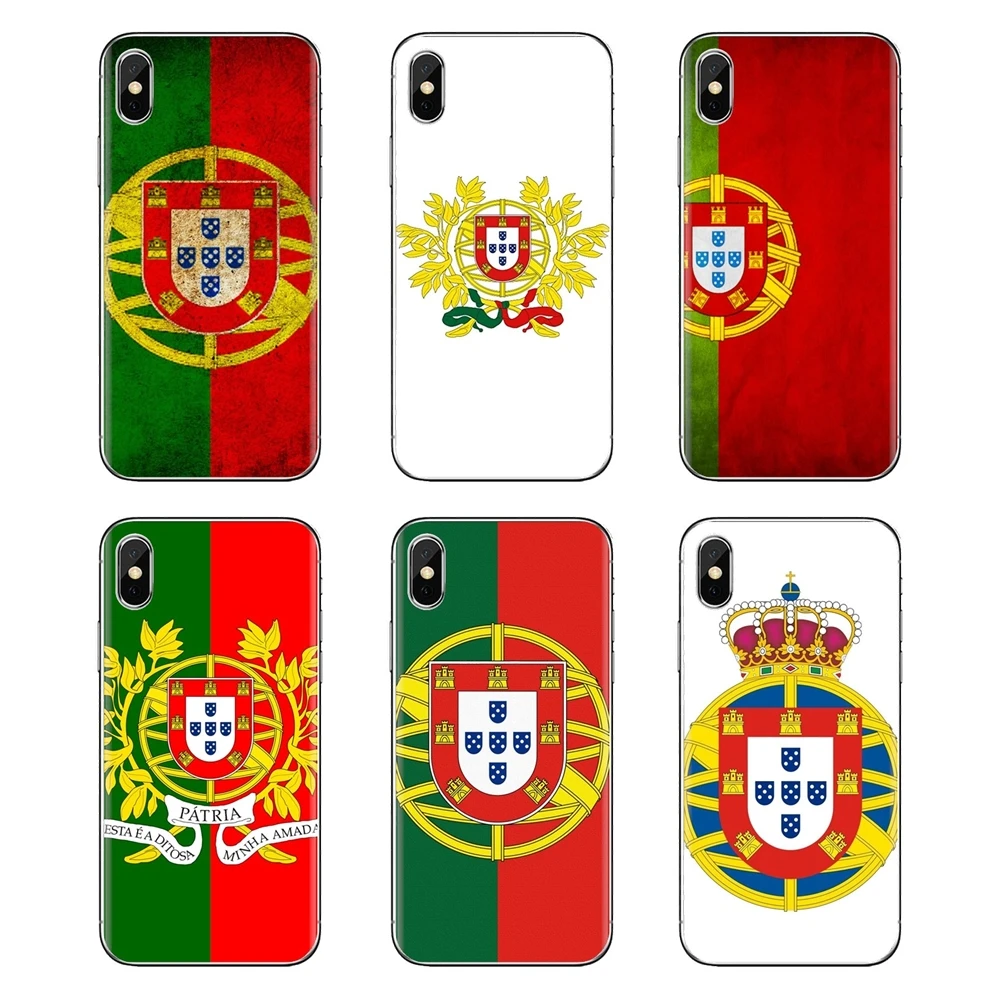 For iPhone XS Max XR X 4 4S 5 5S 5C SE 6 6S 7 8 Plus Samsung Galaxy J1 J3 J5 J7 A3 A5 Phone Covers Portugal National flag emblem |