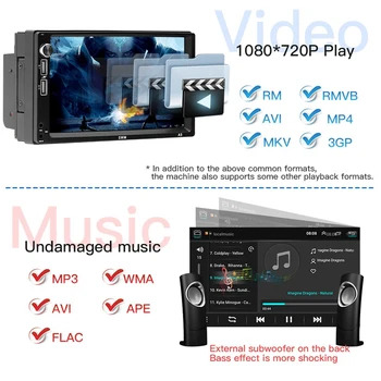 

7 Inch Android 8.1 Car Player 2Din MP5 GPS Stereo Receiver Driving Recorder Navigator Fm Radio Wifi Bluetooth 4.0 Head Unit A5,W