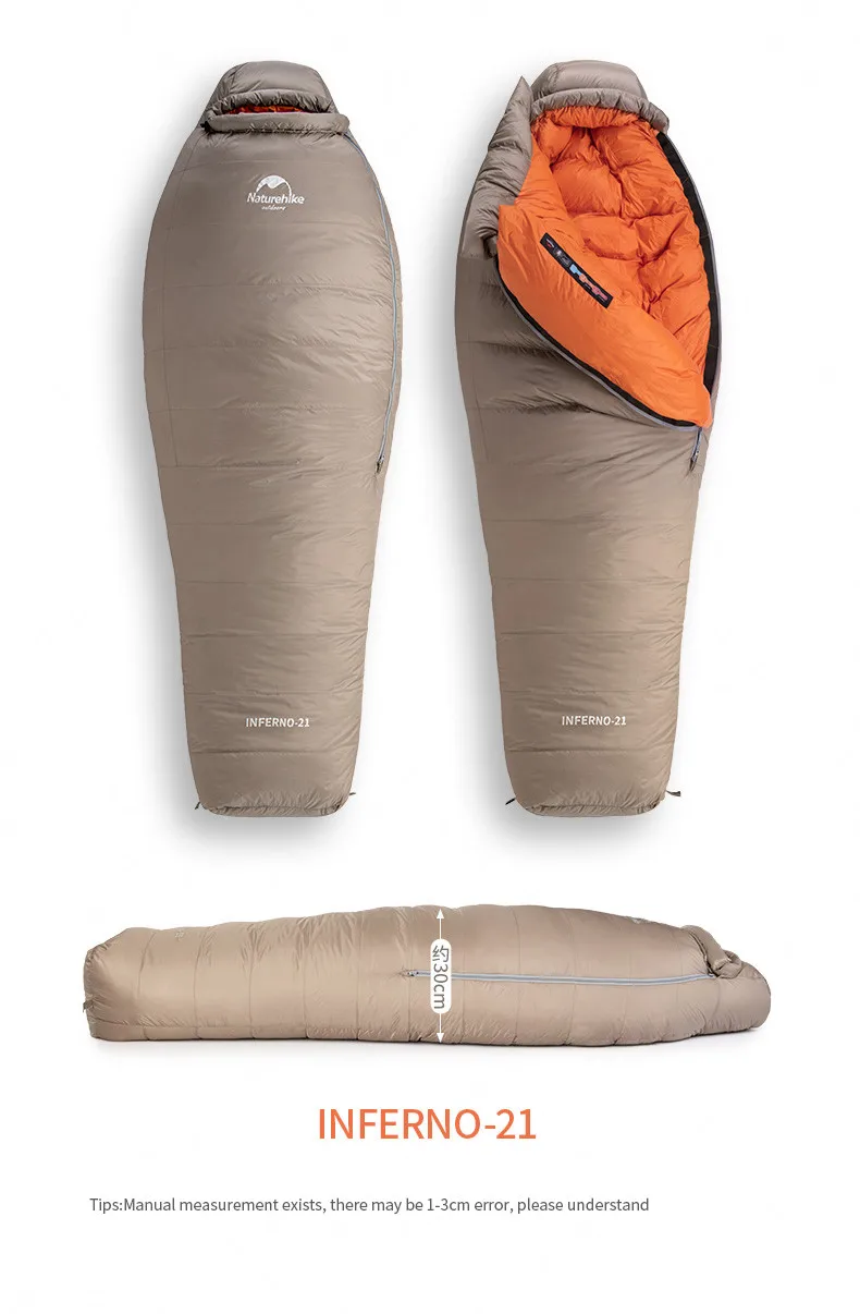 Naturehike-21 ℃ теплый спальный мешок для мам с гусиным пухом 750FP утепленный зимний теплый спальный мешок для пеших прогулок водонепроницаемый