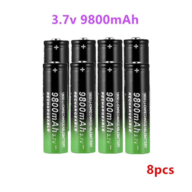 

18650 Battery High Quality 9800mAh 3.7V 18650 Li-ion batteries Rechargeable Battery For Flashlight Torch + Free shipping