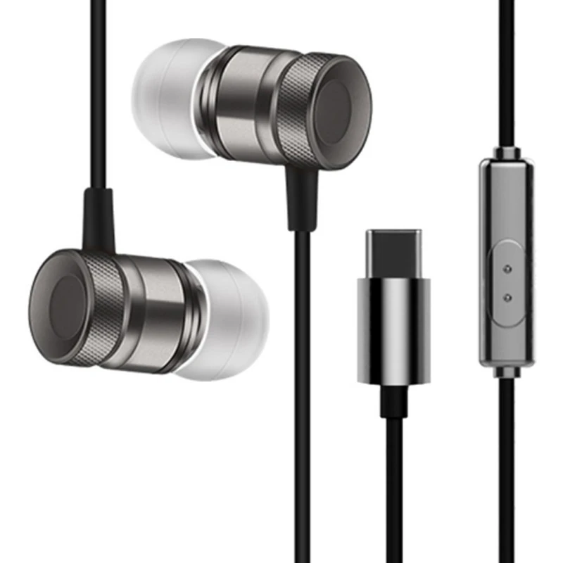 

USB Type C Earphones For Xiaomi CC9 Pro Redmi Note 8 7 K20 Metal In-Ear earphone with Mic Sports Headset For Huawei Earbuds