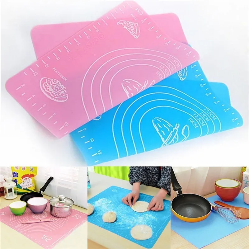 Silicone Mat Baking Cakes Pans Non-Stick Silicone Pad Table Grill Pad Jelly Fondant Cooking Plate Kitchen Tools GHMY